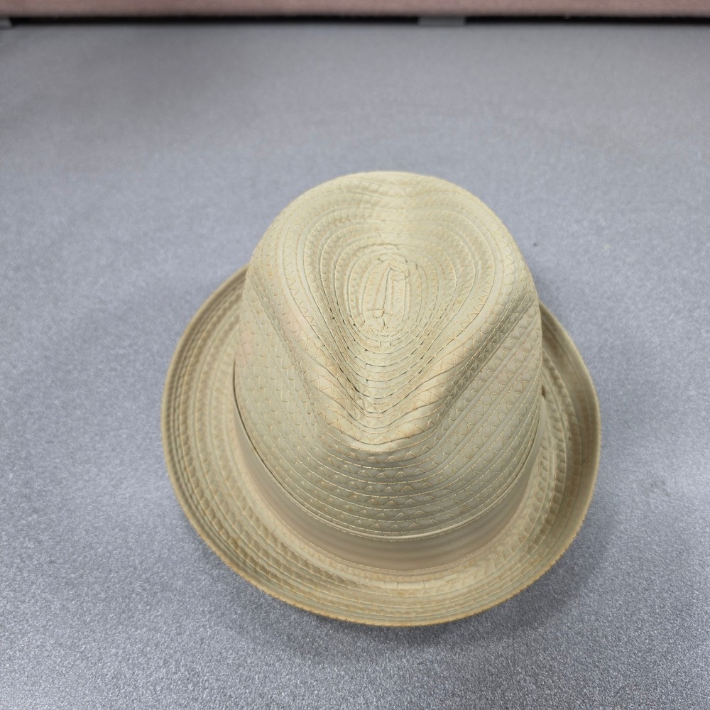 Stetson Pea Souper Fedora Hat Mens 7 1/8 Tan Excellent Vintage Stingy Brim Bow - Picture 4 of 8